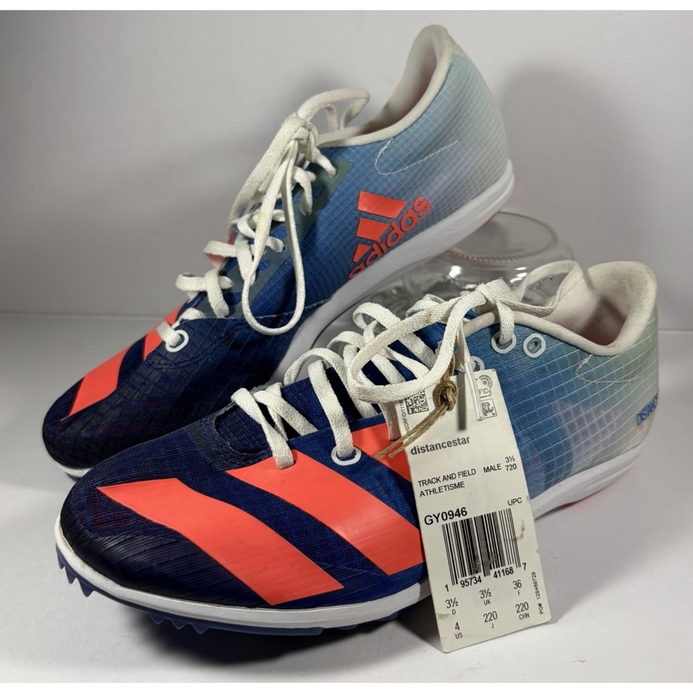 Adidas Distancestar Track & Field Spikes Male US 4.0 Blue Dark Pink GY0946-NEW